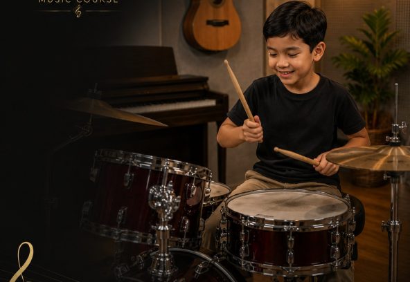 Siswa belajar drum di Zianturi Music Course Jogja Siswa belajar drum di Zianturi Music Course Jogja