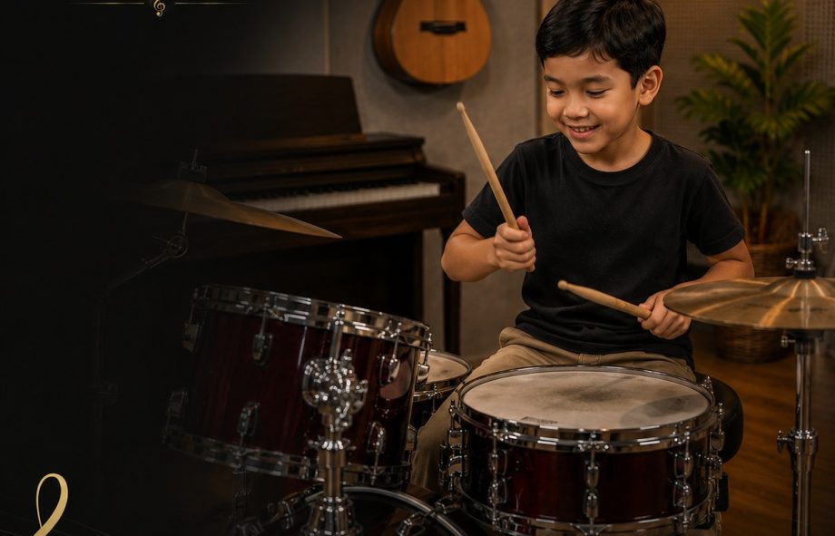 Siswa belajar drum di Zianturi Music Course Jogja